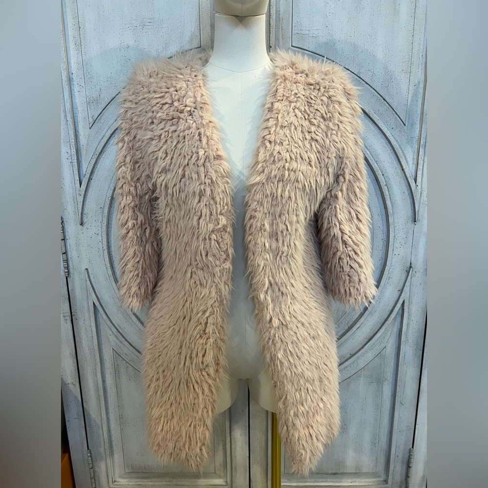 Women's Plush Teddy Jacket - Soft pink - never worn